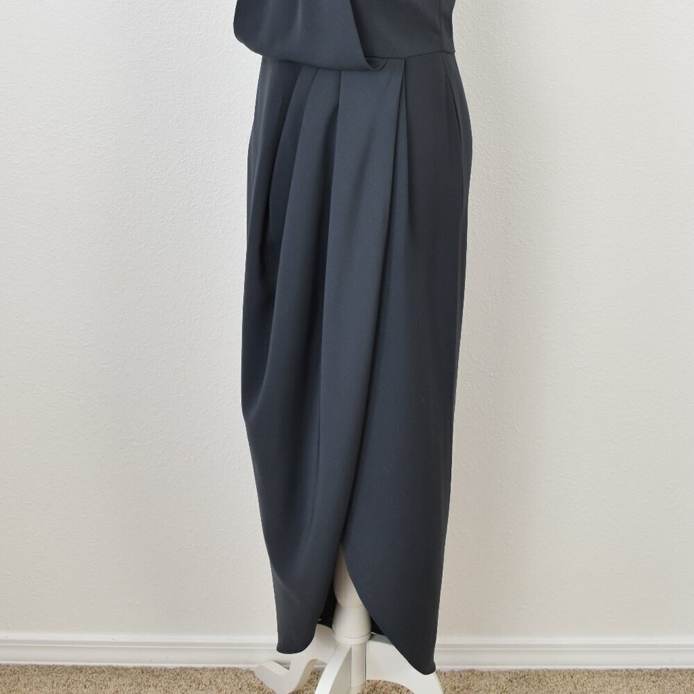 Shona Joy Core Knot Draped Halter Dress Gray - 6 - Picture 6 of 11